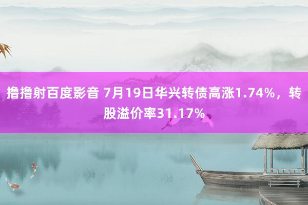 撸撸射百度影音 7月19日华兴转债高涨1.74%，转股溢价率31.17%