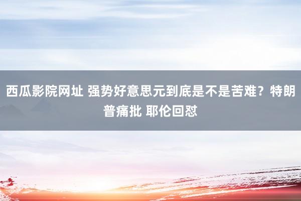 西瓜影院网址 强势好意思元到底是不是苦难？特朗普痛批 耶伦回怼