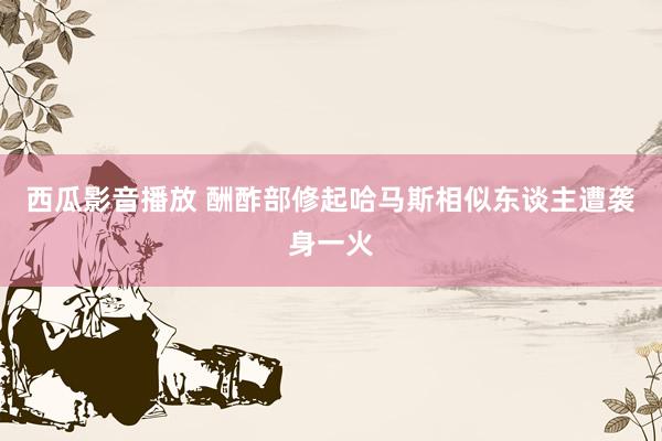 西瓜影音播放 酬酢部修起哈马斯相似东谈主遭袭身一火