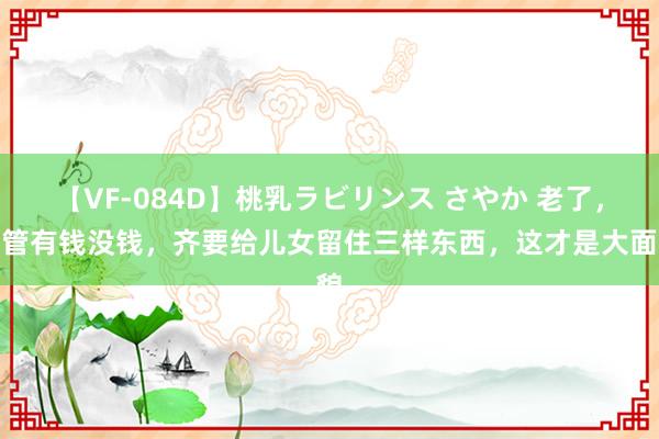 【VF-084D】桃乳ラビリンス さやか 老了，不管有钱没钱，齐要给儿女留住三样东西，<a href=