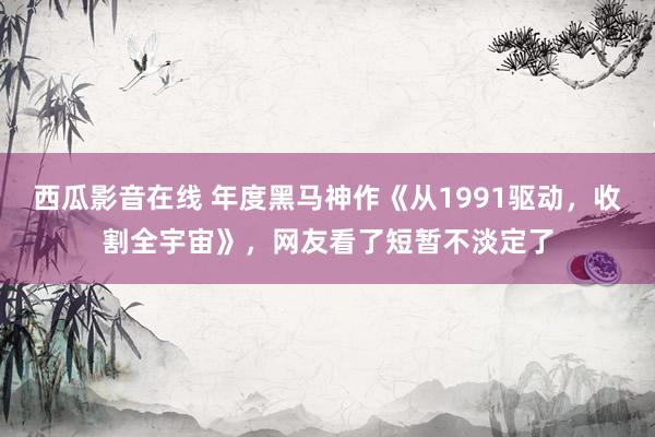西瓜影音在线 年度黑马神作《从1991驱动，收割全宇宙》，网友看了短暂不淡定了