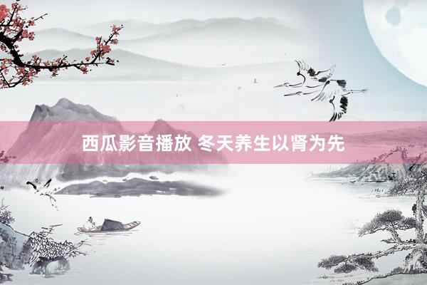 西瓜影音播放 冬天养生以肾为先